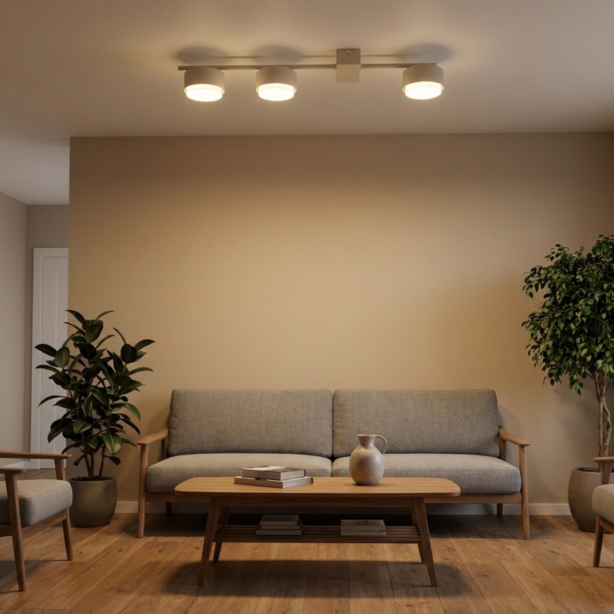 Brilagi - LED RGB+CCT Ρυθμιζόμενο σποτ MONO 3xGX53/14W/230V 2700-6500K Wi-Fi Tuya μπεζ
