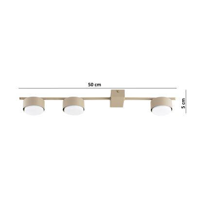 Brilagi - LED RGB+CCT Ρυθμιζόμενο σποτ MONO 3xGX53/14W/230V 2700-6500K Wi-Fi Tuya μπεζ