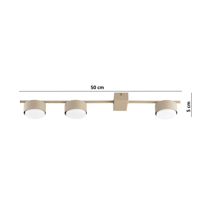 Brilagi - LED RGB+CCT Ρυθμιζόμενο σποτ MONO 3xGX53/14W/230V 2700-6500K Wi-Fi Tuya μπεζ