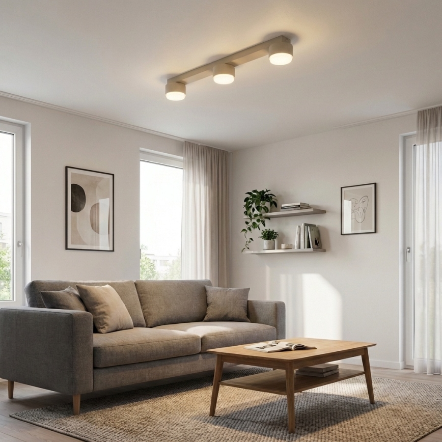 Brilagi - LED RGB+CCT ρυθμιζόμενο σποτ MONO 3xGX53/14W/230V 2700-6500K Wi‑Fi Tuya μπεζ
