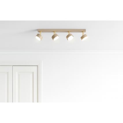 Brilagi - LED RGB+CCT Ρυθμιζόμενο σημειακό φωτιστικό MONO 4xGX53/14W/230V 2700-6500K Wi-Fi Tuya μπεζ