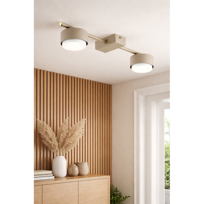 Brilagi - LED RGB+CCT Ρυθμιζόμενο σποτ φωτιστικό MONO 2xGX53/14W/230V 2700-6500K Wi-Fi Tuya μπεζ