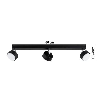 Brilagi - LED RGB+CCT ρυθμιζόμενο σποτ MONO 3xGX53/14W/230V 2700-6500K Wi-Fi Tuya μαύρο