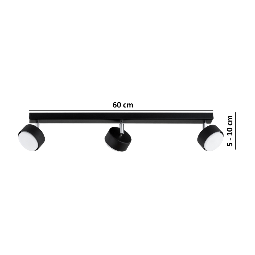 Brilagi - LED RGB+CCT ρυθμιζόμενο σποτ MONO 3xGX53/14W/230V 2700-6500K Wi-Fi Tuya μαύρο