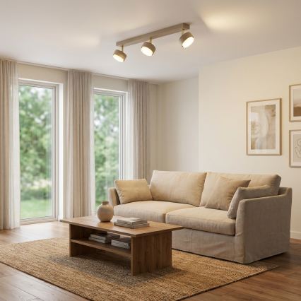Brilagi - LED RGB+CCT Ρυθμιζόμενο σποτ MONO 3xGX53/14W/230V 2700-6500K Wi-Fi Tuya μπεζ