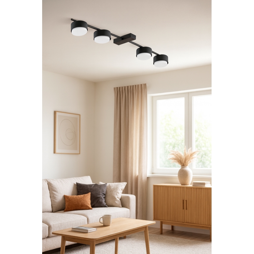 Brilagi - LED RGB+CCT ρυθμιζόμενο σημειακό φωτιστικό MONO 4xGX53/14W/230V 2700-6500K Wi-Fi Tuya μαύρο