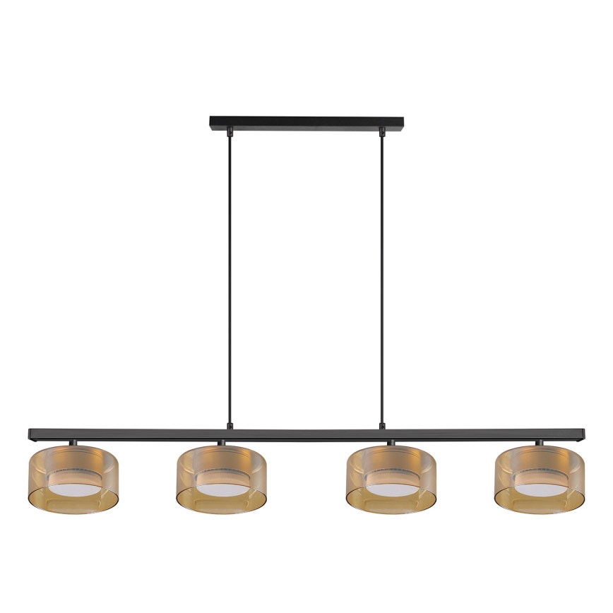 Brilagi - AURA LUX ρυθμιζόμενο κρεμαστό φωτιστικό LED RGB+CCT 4xGX53/14W/230V 2700-6500K Wi-Fi Tuya μαύρο/χρυσό