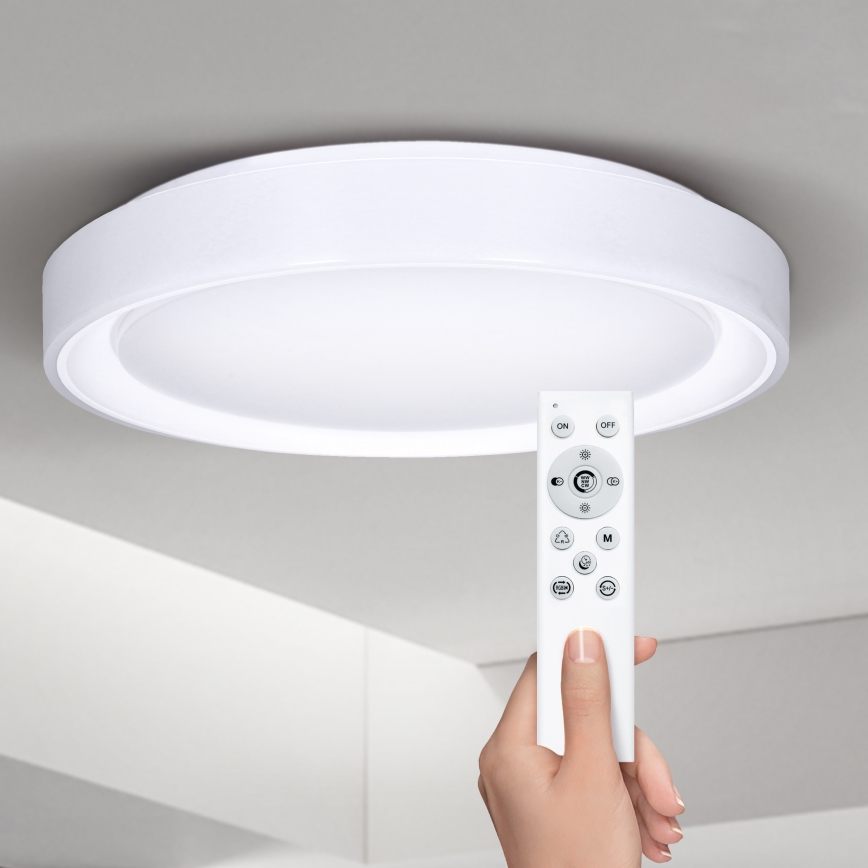 Brilagi - LED RGB dimmable φωτιστικό οροφής FLOCO LED/30W/230V 3000-6500K Wi-Fi Tuya + LED/6W + τηλεχειριστήριο