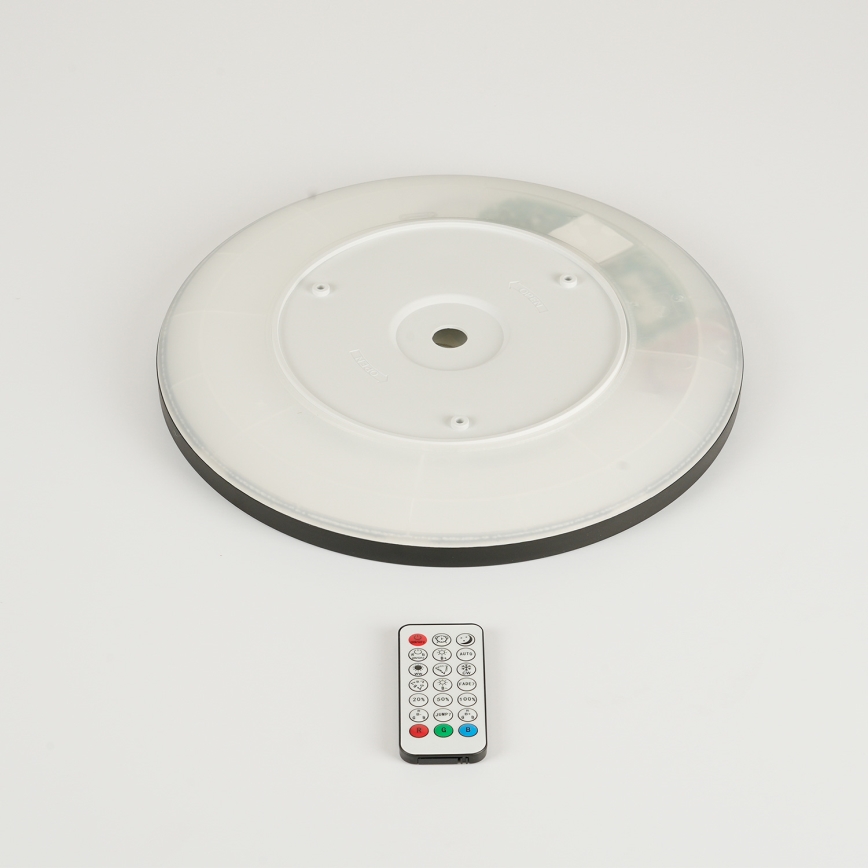 Brilagi - LED RGBW Dimmable φωτιστικό οροφής ULTRA SLIM LED/18W/230V 2700-6500K διάμετρος 30 cm μαύρο + τηλεχειριστήριο