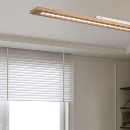 Brilagi - LED RGBW Πάνελ dimming WOODY FRAME LED/34W/230V 11,5x123 cm 2700-6500K δρυς + τηλεχειριστήριο