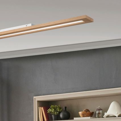 Brilagi - LED RGBW Πάνελ dimming WOODY FRAME LED/34W/230V 11,5x123 cm 2700-6500K δρυς + τηλεχειριστήριο