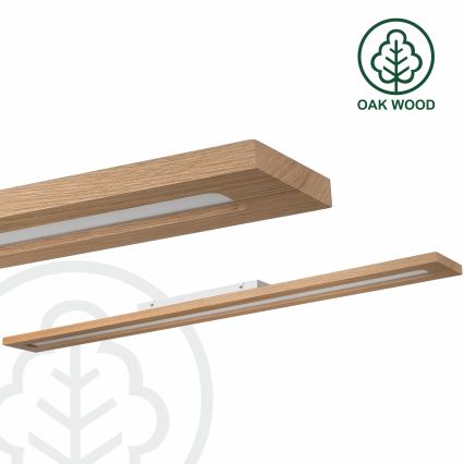 Brilagi - LED RGBW Πάνελ dimming WOODY FRAME LED/34W/230V 11,5x123 cm 2700-6500K δρυς + τηλεχειριστήριο