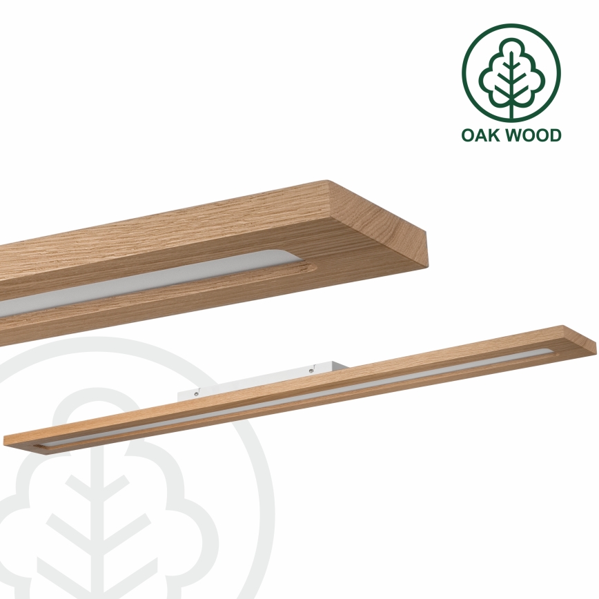 Brilagi - LED RGBW Πάνελ dimming WOODY FRAME LED/34W/230V 11,5x123 cm 2700-6500K δρυς + τηλεχειριστήριο