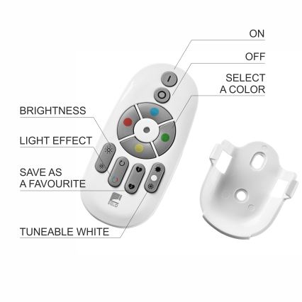 Brilagi - LED RGBW Πάνελ dimming WOODY FRAME LED/34W/230V 11,5x123 cm 2700-6500K δρυς + τηλεχειριστήριο