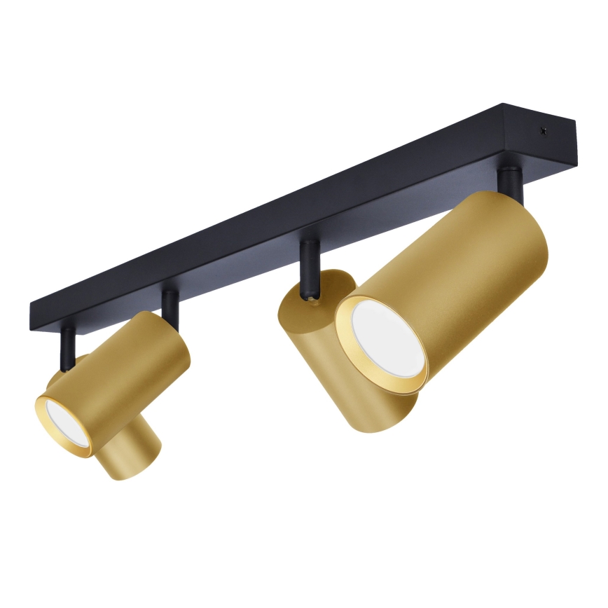 Brilagi - LED RGBW ρυθμιζόμενο σποτ SELE GOLDEN 4xGU10/4,8W/230V 3000K μαύρο/χρυσό + τηλεχειριστήριο