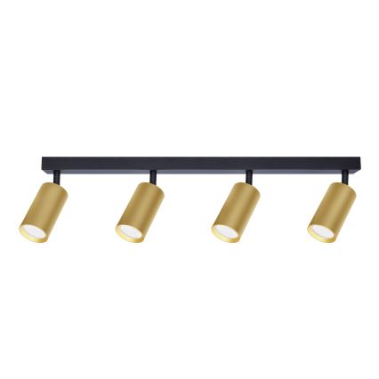 Brilagi - LED RGBW ρυθμιζόμενο σποτ SELE GOLDEN 4xGU10/4,8W/230V 3000K μαύρο/χρυσό + τηλεχειριστήριο