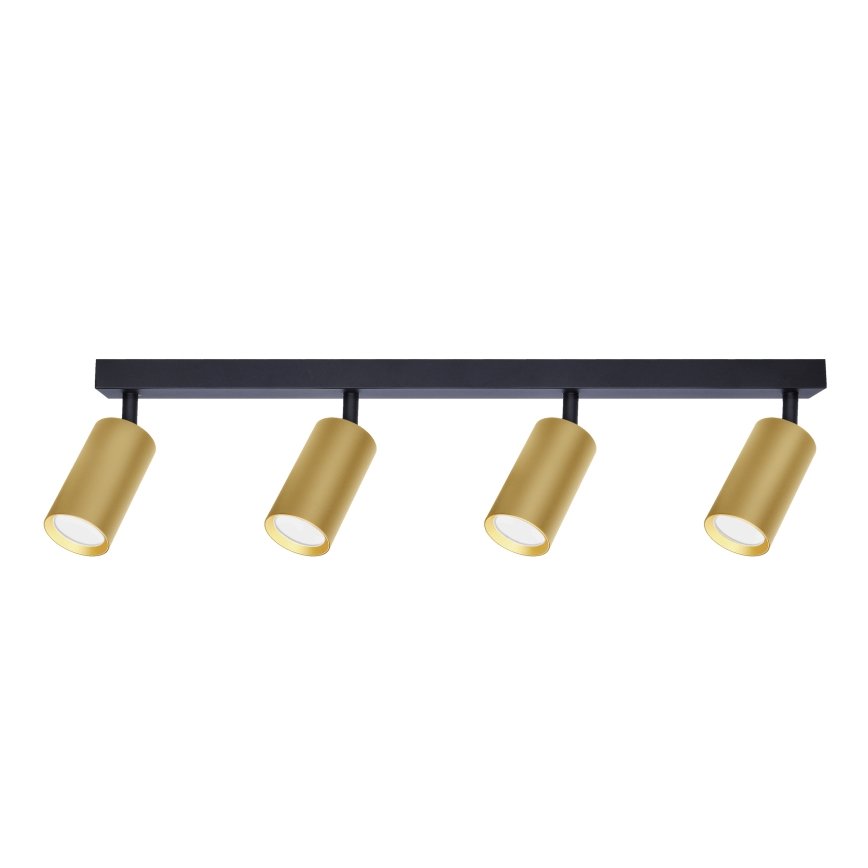 Brilagi - LED RGBW ρυθμιζόμενο σποτ SELE GOLDEN 4xGU10/4,8W/230V 3000K μαύρο/χρυσό + τηλεχειριστήριο
