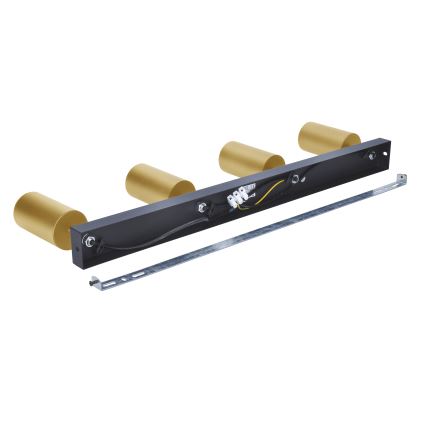 Brilagi - LED RGBW ρυθμιζόμενο σποτ SELE GOLDEN 4xGU10/6W/230V 3000K μαύρο/χρυσό + τηλεχειριστήριο