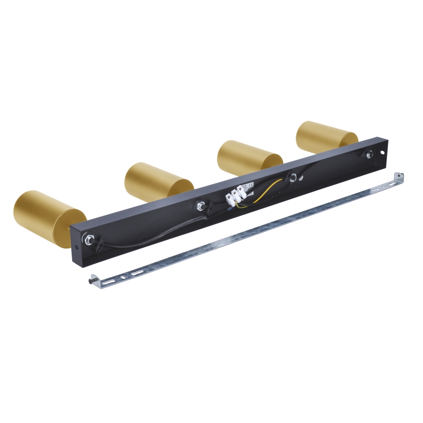 Brilagi - LED RGBW ρυθμιζόμενο σποτ SELE GOLDEN 4xGU10/6W/230V 3000K μαύρο/χρυσό + τηλεχειριστήριο