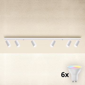 Brilagi - LED RGBW Ρυθμιζόμενο φωτιστικό σποτ SELE MODERN 6xGU10/6,5W/230V 2700-6500K Wi-Fi λευκό