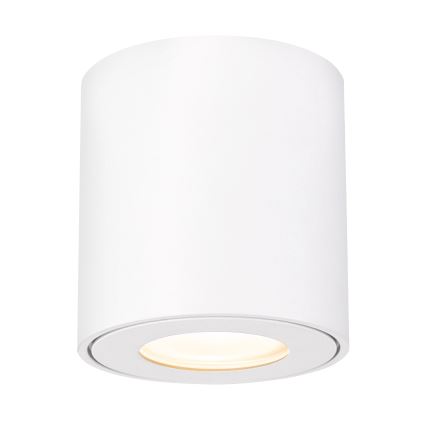 Brilagi - LED RGBW Ρυθμιζόμενο φωτιστικό μπάνιου MIA 1xGU10/4,8W/230V 3000K 84x80 mm λευκό IP54 + τηλεχειριστήριο