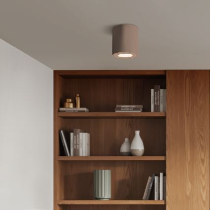Brilagi - LED RGBW Ρυθμιζόμενο φωτιστικό μπάνιου MIA 1xGU10/4,8W/230V 3000K 84x80 mm μπεζ IP54 + τηλεχειριστήριο