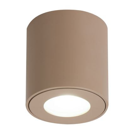 Brilagi - LED RGBW Ρυθμιζόμενο φωτιστικό μπάνιου MIA 1xGU10/4,8W/230V 3000K 84x80 mm μπεζ IP54 + τηλεχειριστήριο