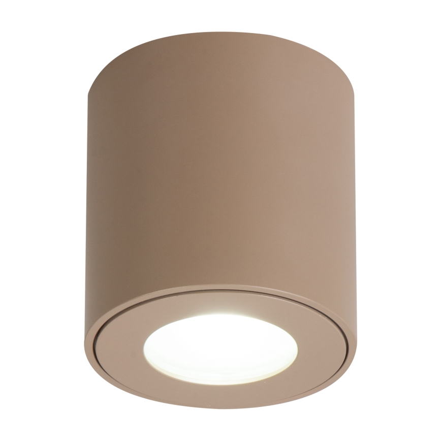 Brilagi - LED RGBW Ρυθμιζόμενο φωτιστικό μπάνιου MIA 1xGU10/4,8W/230V 3000K 84x80 mm μπεζ IP54 + τηλεχειριστήριο