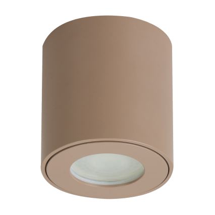 Brilagi - LED RGBW Ρυθμιζόμενο φωτιστικό μπάνιου MIA 1xGU10/4,8W/230V 3000K 84x80 mm μπεζ IP54 + τηλεχειριστήριο