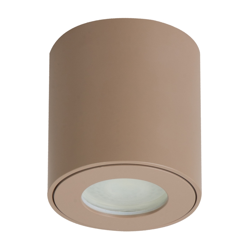 Brilagi - LED RGBW Ρυθμιζόμενο φωτιστικό μπάνιου MIA 1xGU10/4,8W/230V 3000K 84x80 mm μπεζ IP54 + τηλεχειριστήριο