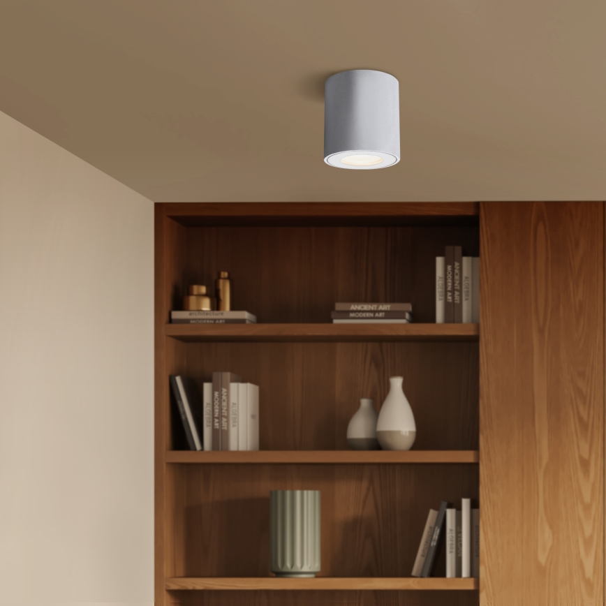 Brilagi - LED RGBW Ρυθμιζόμενο φωτιστικό μπάνιου MIA 1xGU10/6W/230V 3000K 84x80 mm λευκό IP54 + τηλεχειριστήριο