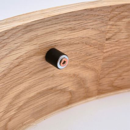 Brilagi - LED RGBW ρυθμιζόμενο φωτιστικό οροφής CARVALHO 1xE27/15W/230V 2700-6500K Wi-Fi δρυς διάμ. 27,5 cm