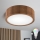 Brilagi - LED RGBW ρυθμιζόμενο φωτιστικό οροφής CARVALHO 1xE27/9W/230V 2700-6500K Wi-Fi σε απόχρωση δρυός, διάμ. 27,5 εκ.
