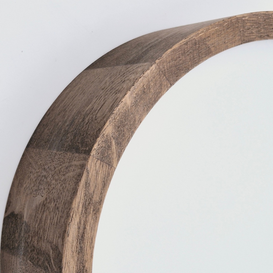 Brilagi - LED RGBW Ρυθμιζόμενο φωτιστικό οροφής CARVALHO SLIM 1xE27/15W/230V 2700-6500K Wi-Fi σε απόχρωση δρυός Ø 27 cm