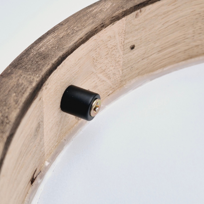 Brilagi - LED RGBW Ρυθμιζόμενο φωτιστικό οροφής CARVALHO SLIM 1xE27/15W/230V 2700-6500K Wi-Fi σε απόχρωση δρυός Ø 27 cm