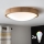 Brilagi - LED RGBW Ρυθμιζόμενο φωτιστικό οροφής CARVALHO SLIM 2xE27/9W/230V 2700-6500K Wi-Fi φινίρισμα δρυός Ø 37 cm