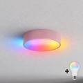BRILAGI - LED RGBW Ρυθμιζόμενο φωτιστικό οροφής CLARE 1xE27/12W/230V Ø 20 cm ροζ