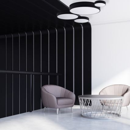 Brilagi - LED RGBW Ρυθμιζόμενο φωτιστικό οροφής CLARE 1xE27/9W/230V 2700-6500K Ø 20 εκ. Wi-Fi μαύρο