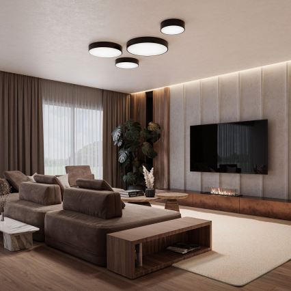 Brilagi - LED RGBW Ρυθμιζόμενο φωτιστικό οροφής CLARE 3xE27/9W/230V 2700-6500K Ø 40 cm Wi-Fi μαύρο