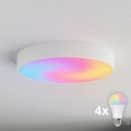 BRILAGI - LED RGBW ρυθμιζόμενο φωτιστικό οροφής CLARE 4xE27/12W/230V 2700-6500K διάμ. 50 cm λευκό