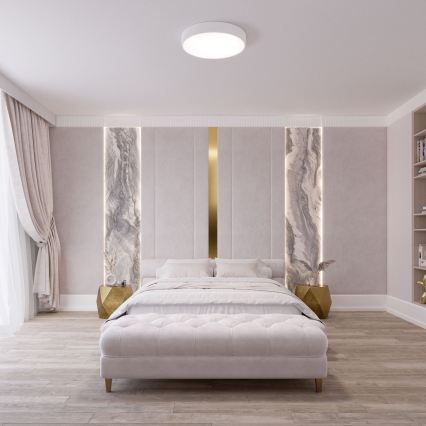 Brilagi - LED RGBW ρυθμιζόμενο φωτιστικό οροφής CLARE 4xE27/9W/230V 2700-6500K διάμ. 50 cm Wi-Fi λευκό