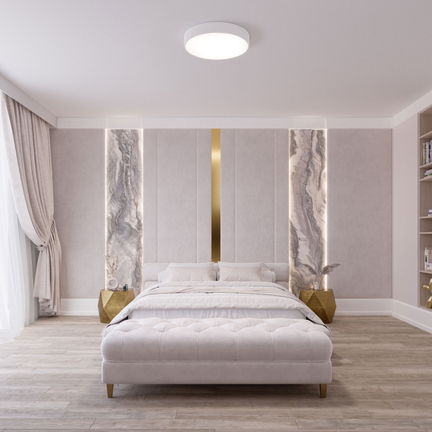 Brilagi - LED RGBW ρυθμιζόμενο φωτιστικό οροφής CLARE 4xE27/9W/230V 2700-6500K διάμ. 50 cm Wi-Fi λευκό