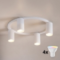 Brilagi - LED RGBW ρυθμιζόμενο φωτιστικό οροφής SELE 4xGU10/6,5W/230V 2700-6500K λευκό