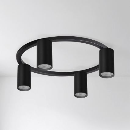 Brilagi - LED RGBW Ρυθμιζόμενο φωτιστικό οροφής SELE 4xGU10/6,5W/230V 2700-6500K μαύρο