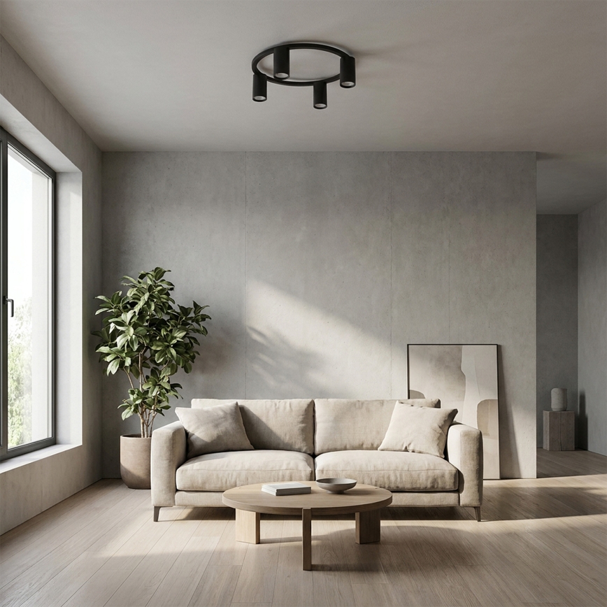 Brilagi - LED RGBW Ρυθμιζόμενο φωτιστικό οροφής SELE 4xGU10/6,5W/230V 2700-6500K μαύρο