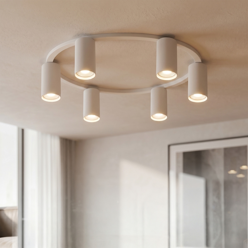 Brilagi - LED RGBW ρυθμιζόμενο φωτιστικό οροφής SELE 6xGU10/6,5W/230V 2700-6500K λευκό + τηλεχειριστήριο