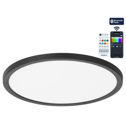 Brilagi - LED RGBW Ρυθμιζόμενο φωτιστικό οροφής VIBE LED/24W/230V 3000-6500K Ø 29 cm μαύρο + τηλεχειριστήριο