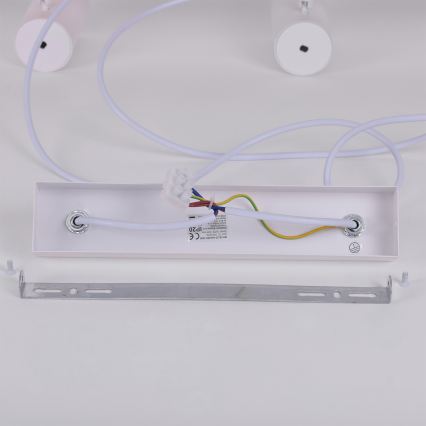 Brilagi - LED RGBW ρυθμιζόμενο φωτιστικό οροφής με καλώδιο SELE 6xGU10/6,5W/230V 2700-6500K λευκό/φινίρισμα δρυός + τηλεχειριστήριο