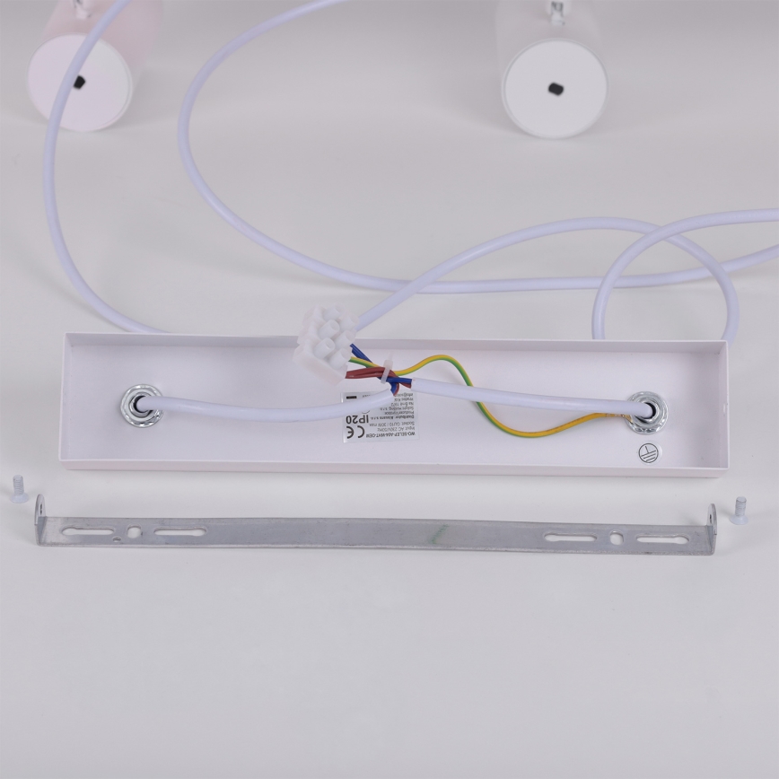 Brilagi - LED RGBW ρυθμιζόμενο φωτιστικό οροφής με καλώδιο SELE 6xGU10/6,5W/230V 2700-6500K λευκό/φινίρισμα δρυός + τηλεχειριστήριο