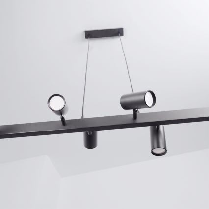 Brilagi - LED RGBW Ρυθμιζόμενο κρεμαστό φωτιστικό με καλώδιο SELE 6xGU10/6,5W/230V 2700-6500K μαύρο + τηλεχειριστήριο